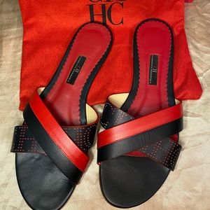 Carolina Herrera slide sandals